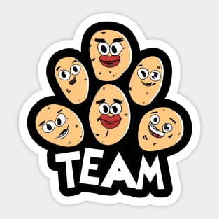 Funny Potato Team Sticker